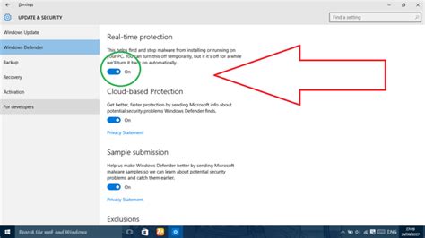Windows defender unable to activate real time protection
